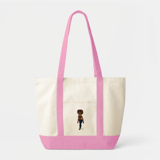 M afro girl leinentaschen