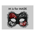 "M" ist für Masken-Alphabet Flashcard Postkarten