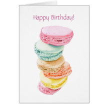 Macarons Geburtstags-Karte