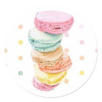 Macarons punktiert Aufkleber aufkleber