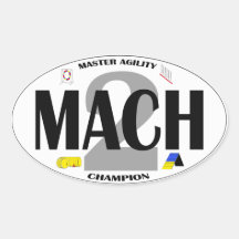 MACH 2 HundeAgility-Titelaufkleber