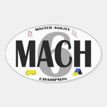 MACH 6 HundeAgility-Titel Aufkleber