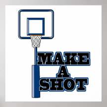 machen Sie ein Schuss basetball Netz Poster