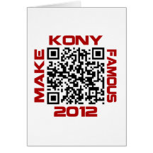 Machen Sie Kony berühmten 2012 Video-QR Code Josep Grußkarte