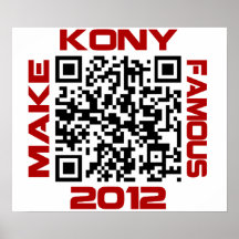 Machen Sie Kony berühmten 2012 Video-QR Code Josep Posterdrucke
