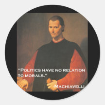 Machiavelli 2b runder sticker