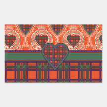 Machintosh Scottish Tartan Rechteckige Aufkleber