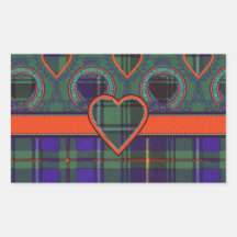 Macinnes Scottish Tartan Rechteckige Aufkleber