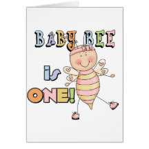 Mädchen-Baby-Bienen-1. Geburtstags-T-Shirts und Ge Grußkarten