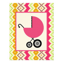 Mädchen-Baby-Dusche - Stammes- inspirierter Hinter Einladungskarte