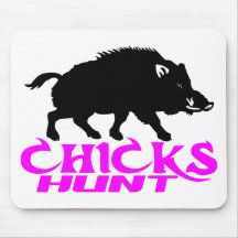 MÄDCHEN-EBER-JAGD MOUSEPADS