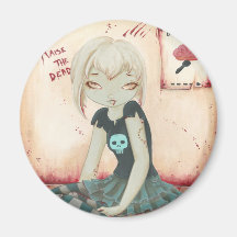 Mädchen-Gehirnbonbon des ZOMBIES GOTH Magnete