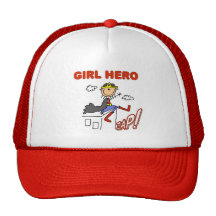 Mädchen-Held auf Dachspitze Baseball Cap