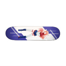 Mädchen Hollands Manga kleidete in der Flagge - di Personalisiertes Skateboard