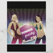 Mädchen im Bikinivektor(5) SOMMER-PARTY-BIKINI-SPA Flyerdruck