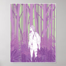 Mädchen im Holz 8.5x11 Plakat