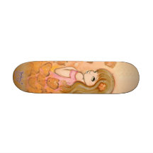 Mädchen in den Mohnblumen Skate Board