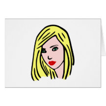 Mädchen Kopf girl head Karte