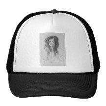 Mädchen mit dem langen Haar durch Gustav Klimt Trucker Mützen