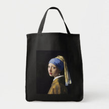 Mädchen mit einem Perlen-Ohrring, Jan. Vermeer Tragetasche