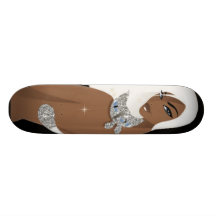 Mädchen mit Katze Personalisiertes Skatedeck
