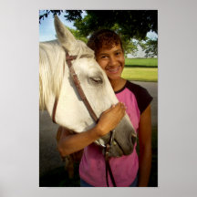 Mädchen mit Pferd Plakate