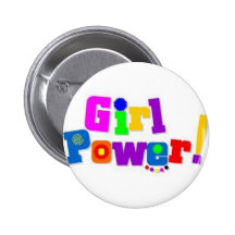 Mädchen-Power Anstecknadelbutton