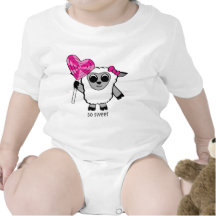 Mädchen-Schafe mit Herz-Lutscher Shirts