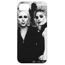 Mädchen - schwarz u. weißer Iphone 5 Kasten iPhone 5 Hüllen