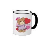 Mädchen Teddybär in den Liebelosen Herzen entwerfe Tasse