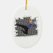 Mädchenfußball Goalie retten Weihnachtsornament