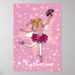Mädchenstern"Namen" Plakat des blonden Haares der 