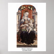 Madonna inthronisierte durch Carlo Crivelli Plakatdruck