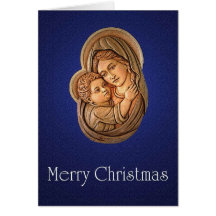 Madonna und die Christus-Kinderweihnachtskarte