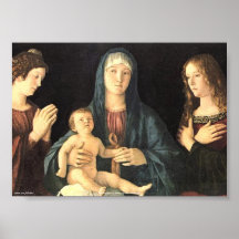 Madonna und zwei Heilige Plakate