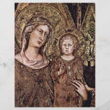 Maestà Madonna inthronisiert als der Schutzpatron Individuelle Flyer