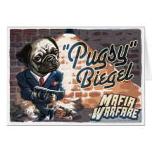 Mafioso Pugsy Beigel durch Mudge Studios Grußkarten