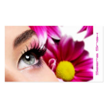 Magentarote Blumen-Make-upkünstlerkosmetik Visitenkarten Vorlagen