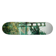 Magische Sonnenuntergang-Brücke Green_yellow Personalisiertes Deck
