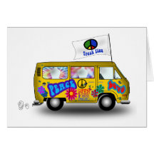 Magischer Hippie Van Grußkarte