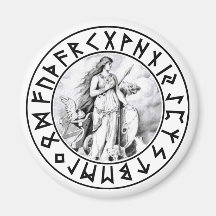 Magnet Freya Rune-Schild