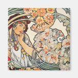 Magnet:  Kunst Nouveau - Sprache der Blumen Kühlschrankmagnet