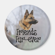 Magnet Schäferhun "Friend Fur-ever " Kühlschrankmagnet