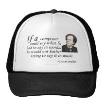 Mahler auf dem Verfassen Baseballcaps