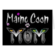 Maine-Waschbär-Katzen-Mamma-Geschenke Grußkarten