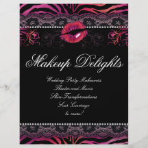 Make-upFlyer-Haar-Salonzebra-Lippenspitze rosarot