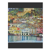 Malcena beim Gardasee durch Gustav Klimt Postkarten