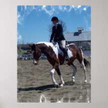 Malen Sie Pony-Pferdeshow-Plakat-Druck