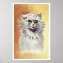 Malendes persische Katze n° 1 Plakat