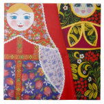 Malerei von Russe Matryoshka Puppe Keramikfliese